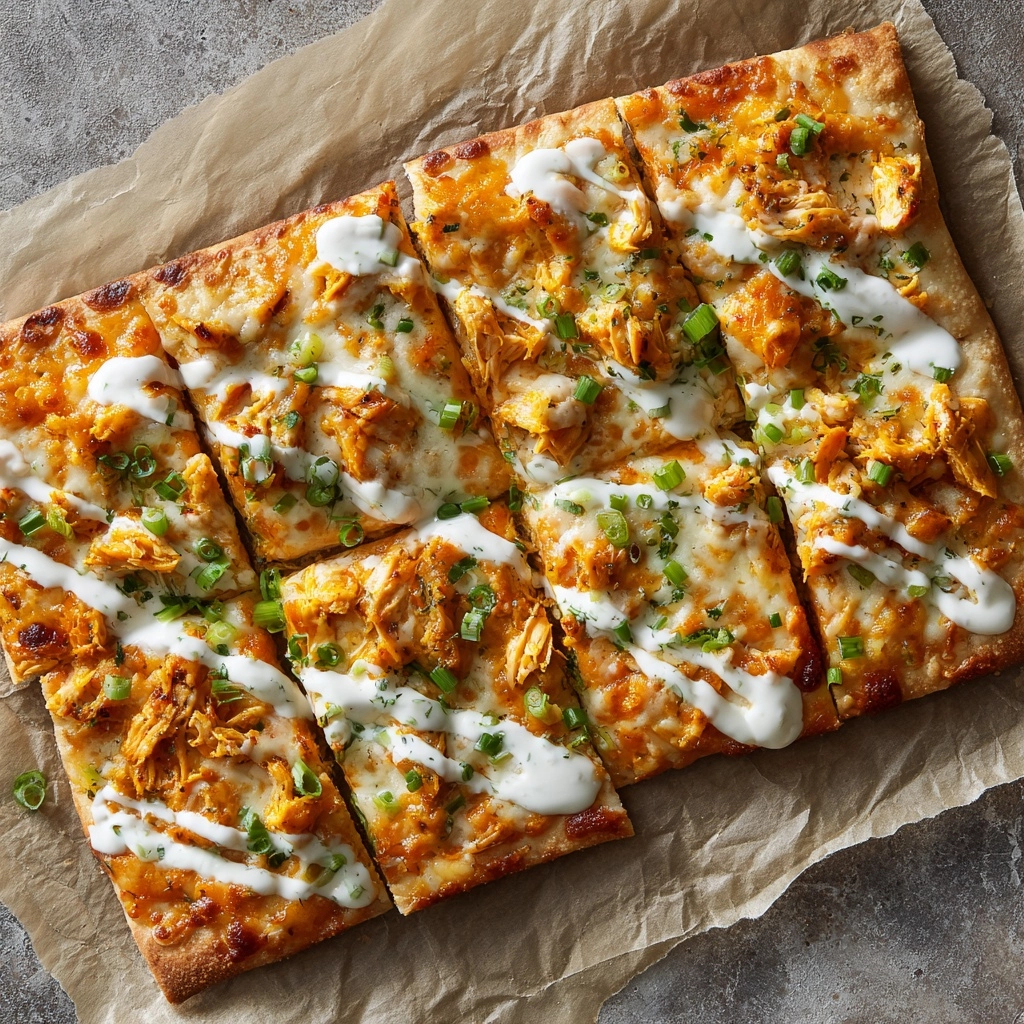 Buffalo Chicken Flatbread Delight Recipe - Recipe Image