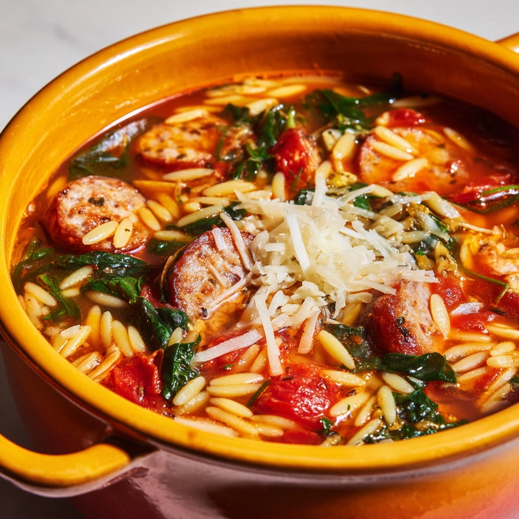 Marry Me Sausage Orzo Soup Recipe - Recipe Image