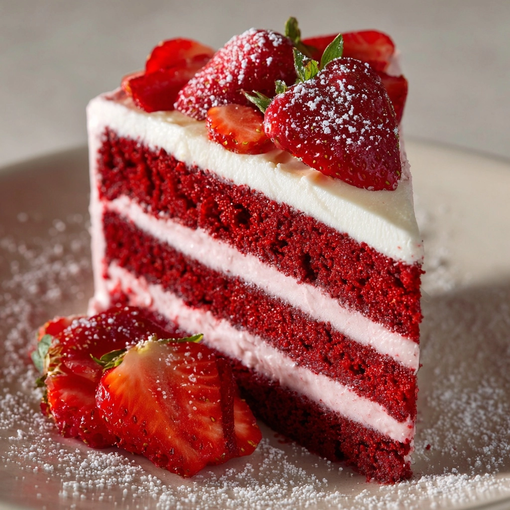 Strawberry Velvet Cake Recipe - Recipe Image