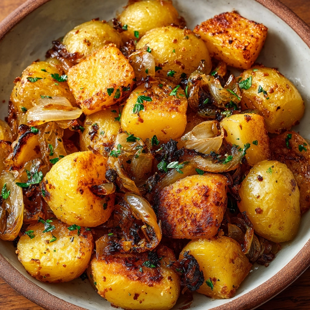 Easy Fried Potatoes with Green Onions Recipe - Recipe Image