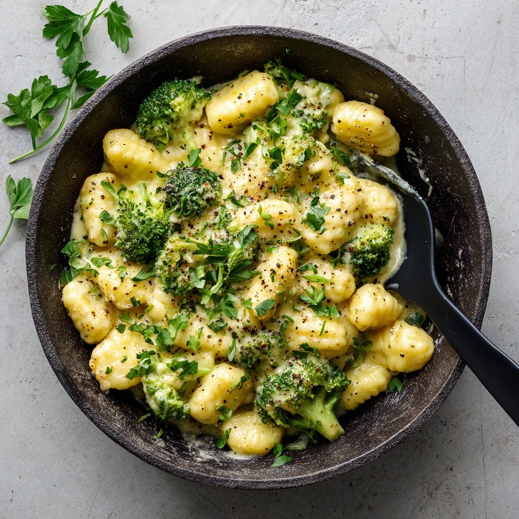 Creamy Lemon Pesto Gnocchi with Broccoli Recipe - Recipe Image