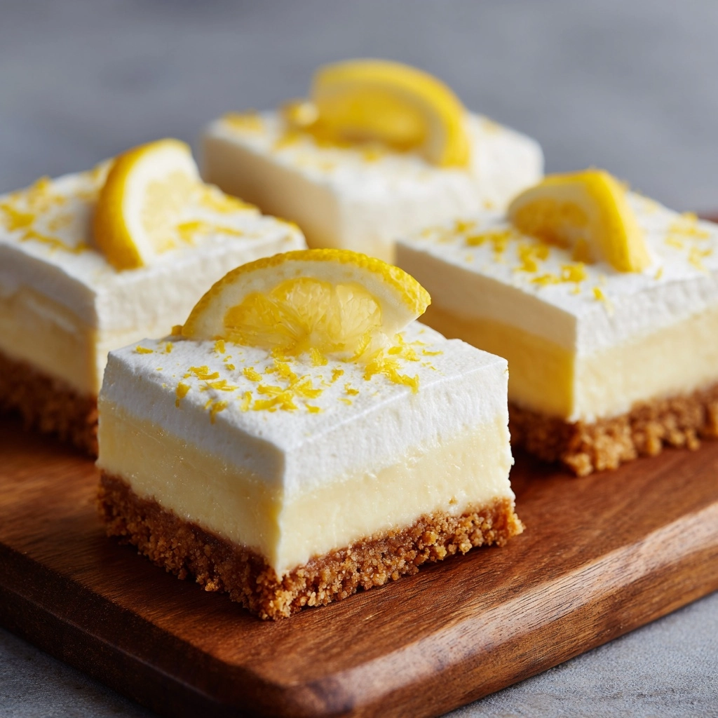 Zesty Lemon Cream Squares Recipe - Recipe Image