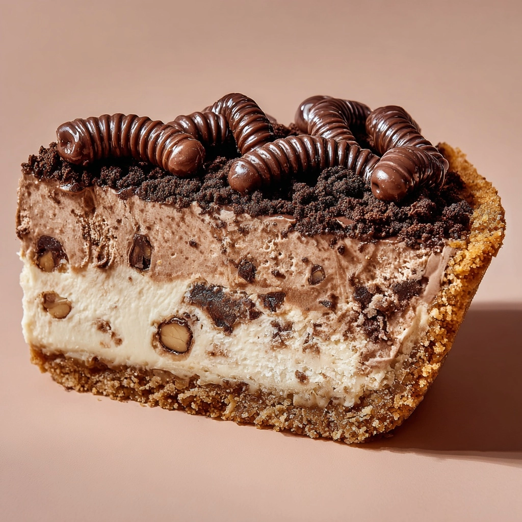 Dark Chocolate Pecan “Worms in Dirt” Mousse Tart Recipe - Recipe Image