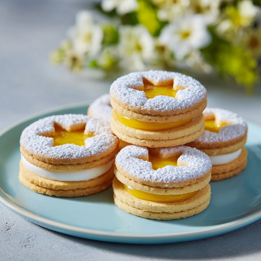 Coconut Lemon Curd Cookies Recipe - Recipe Image