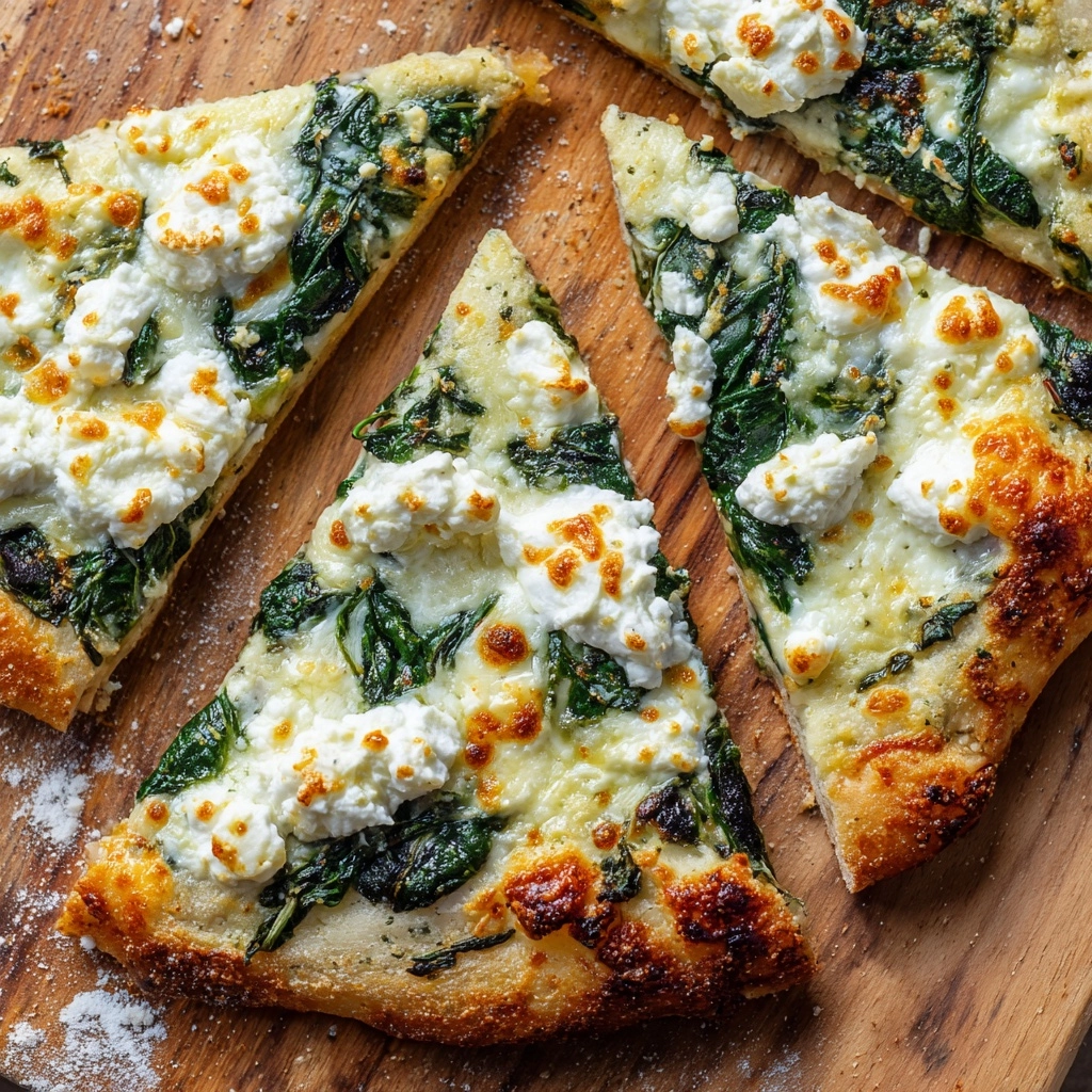 Spinach White Pizza Recipe - Recipe Image