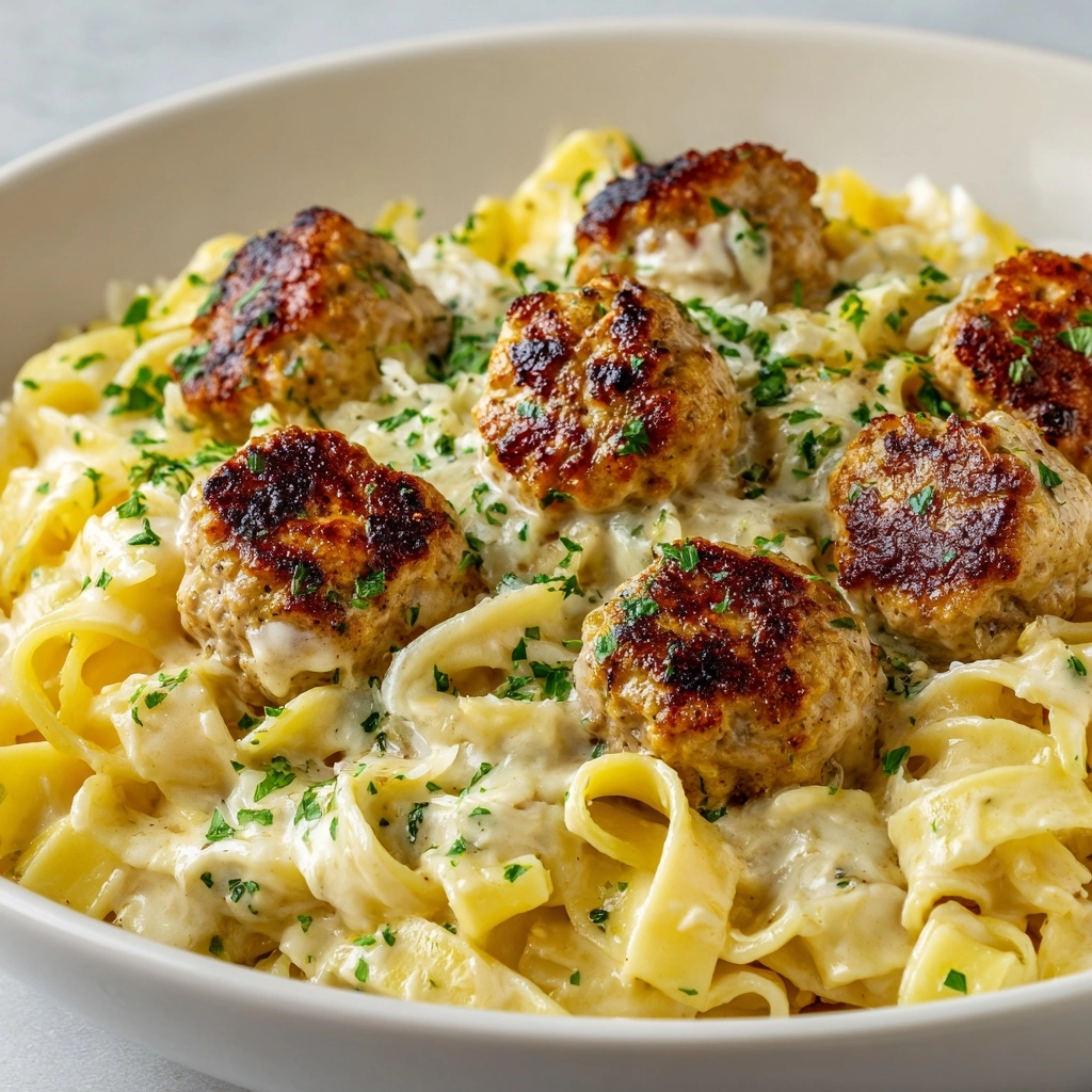 Garlic Butter Chicken Bites with Creamy Parmesan Pasta Recipe - Recipe Image