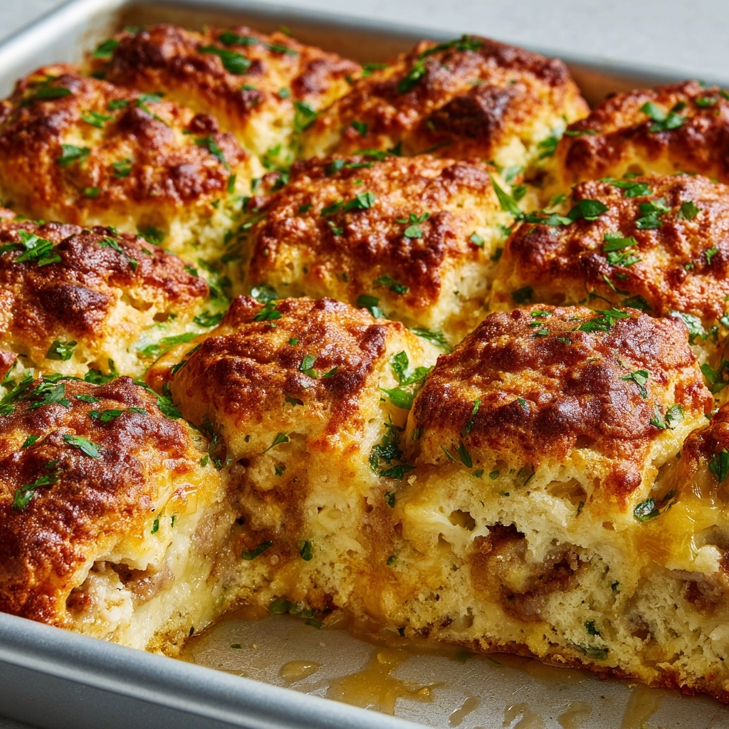 Cheddar Biscuit Breakfast Casserole Recipe - Recipe Image