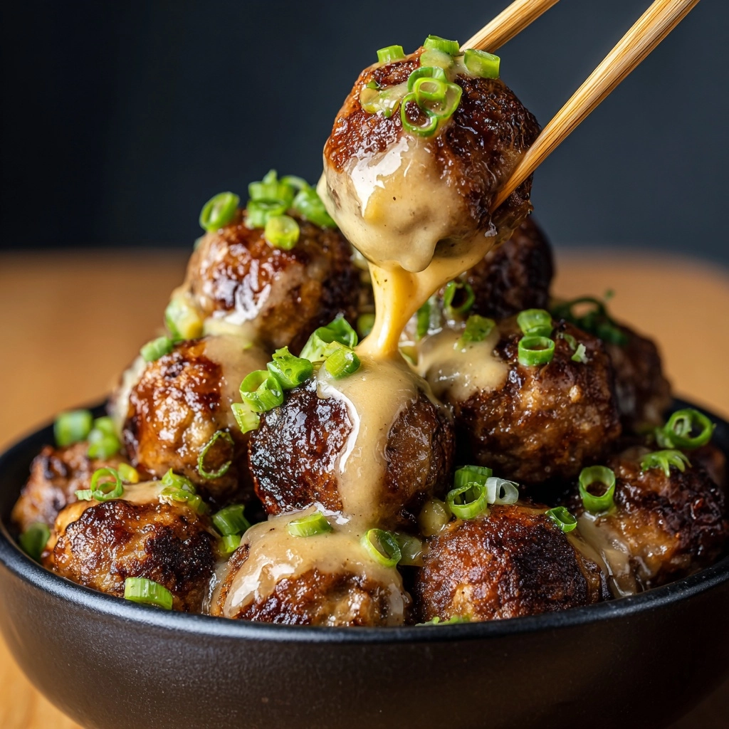 Korean BBQ Meatballs with Spicy Mayo Dip Recipe - Recipe Image