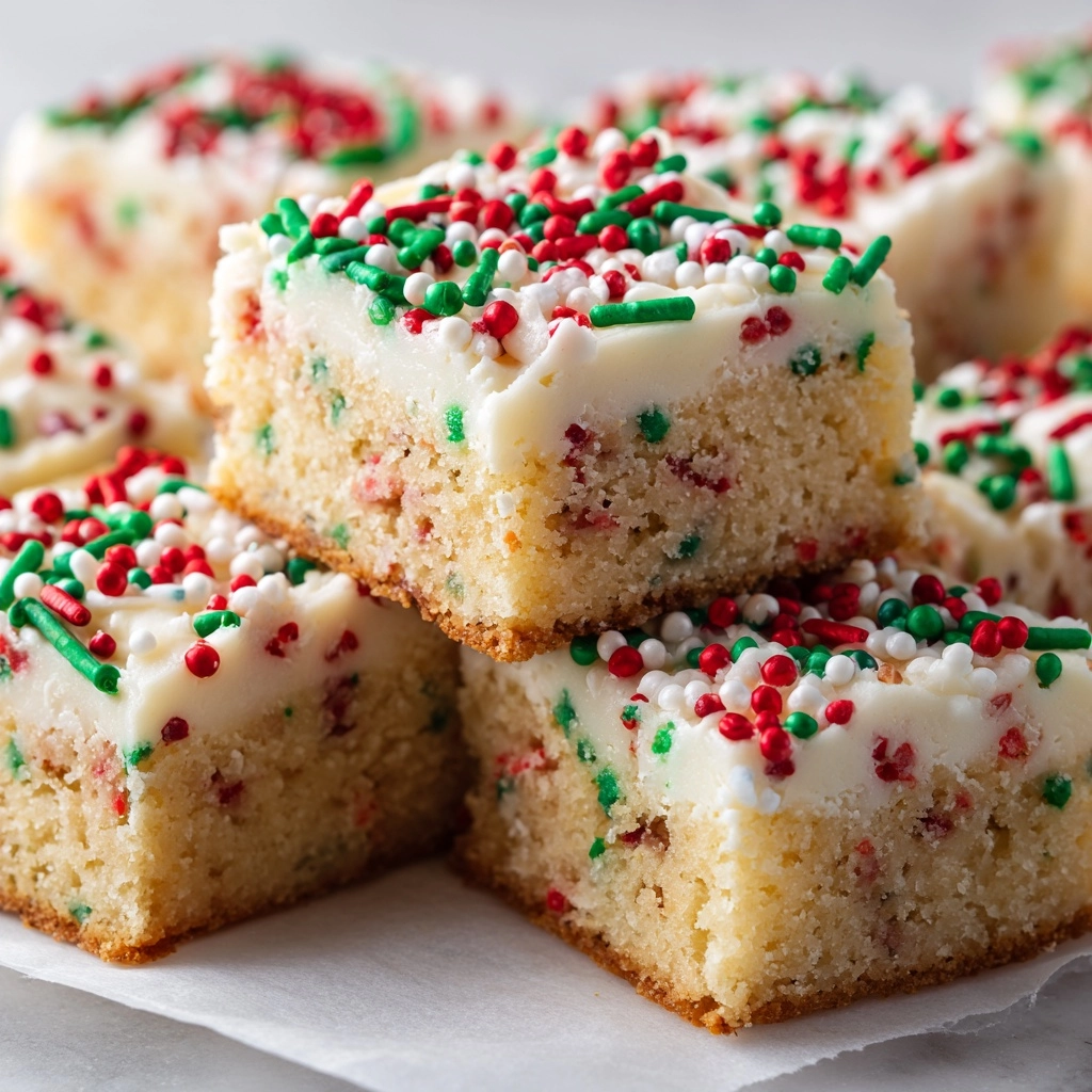 Christmas Sugar Cookie Bars Recipe - Recipe Image