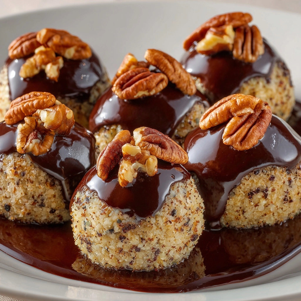 Christmas Chocolate Pecan Pie Balls Recipe - Recipe Image