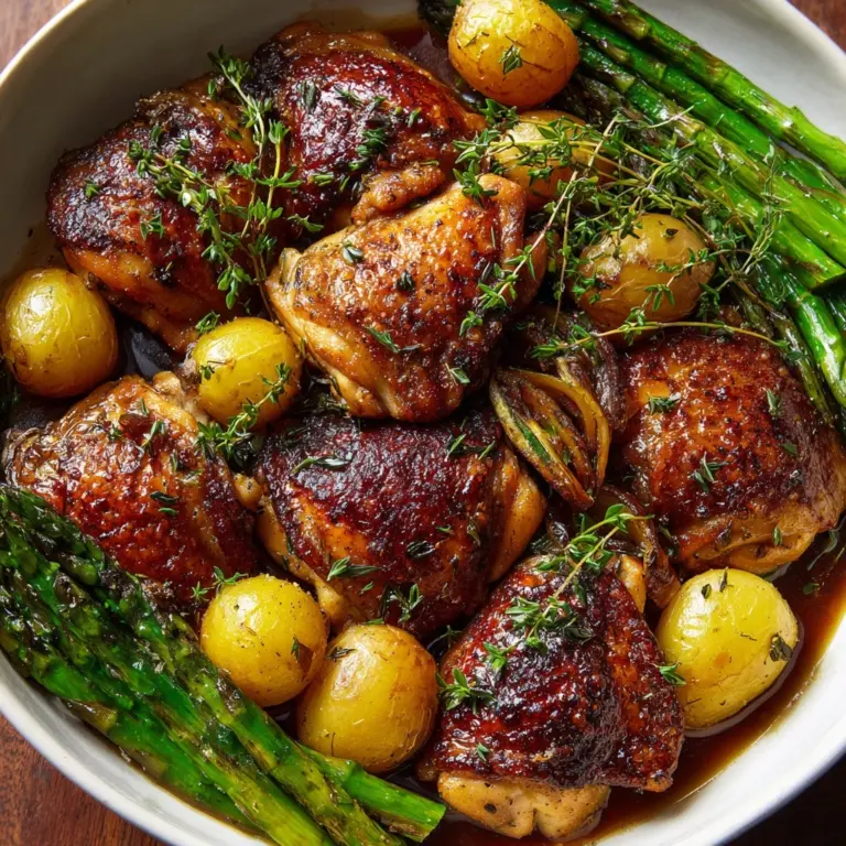 One-Pan Roasted Chicken with Spring Vegetables Recipe