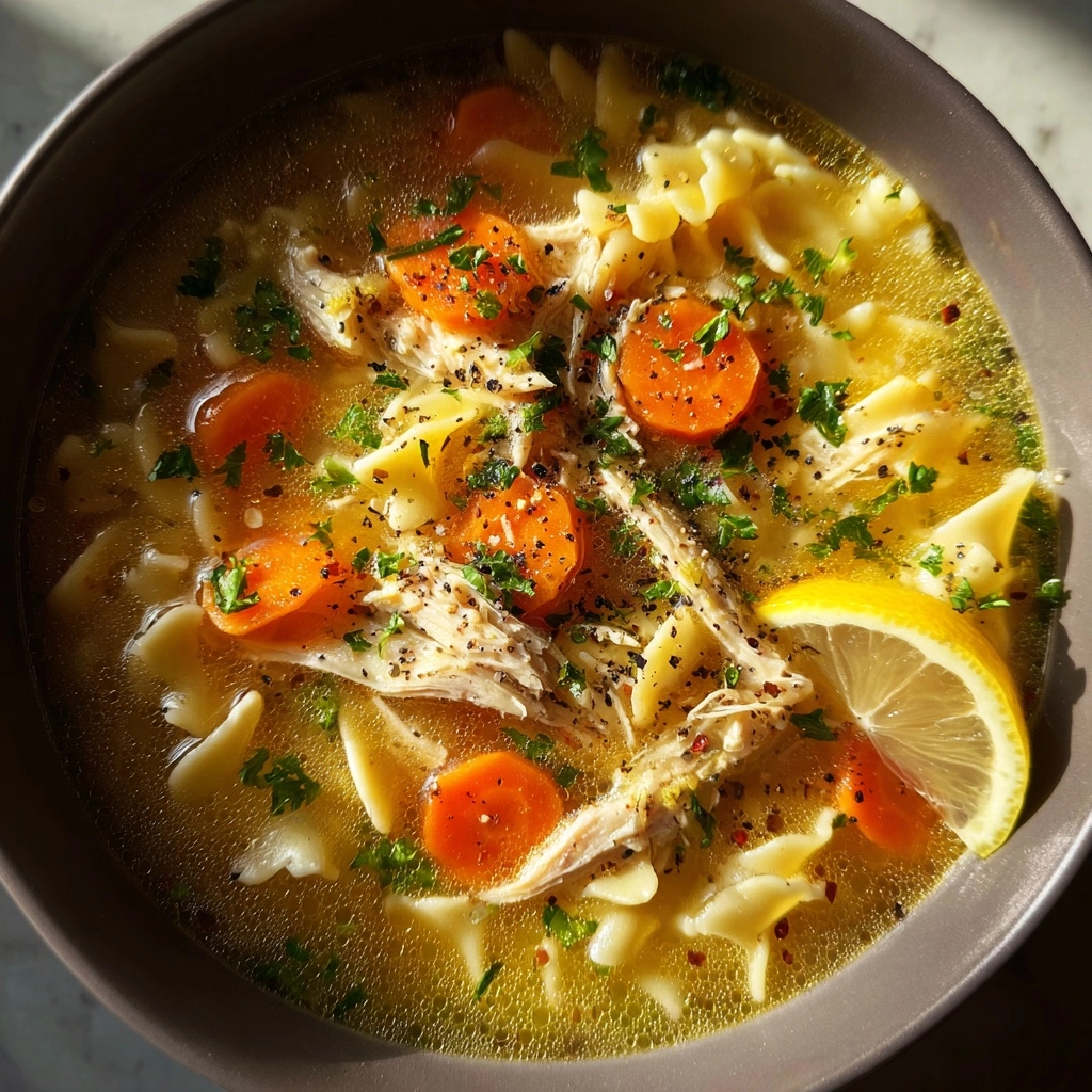 Greek Lemon Chicken Soup for a Zesty Comforting Meal Recipe - Recipe Image