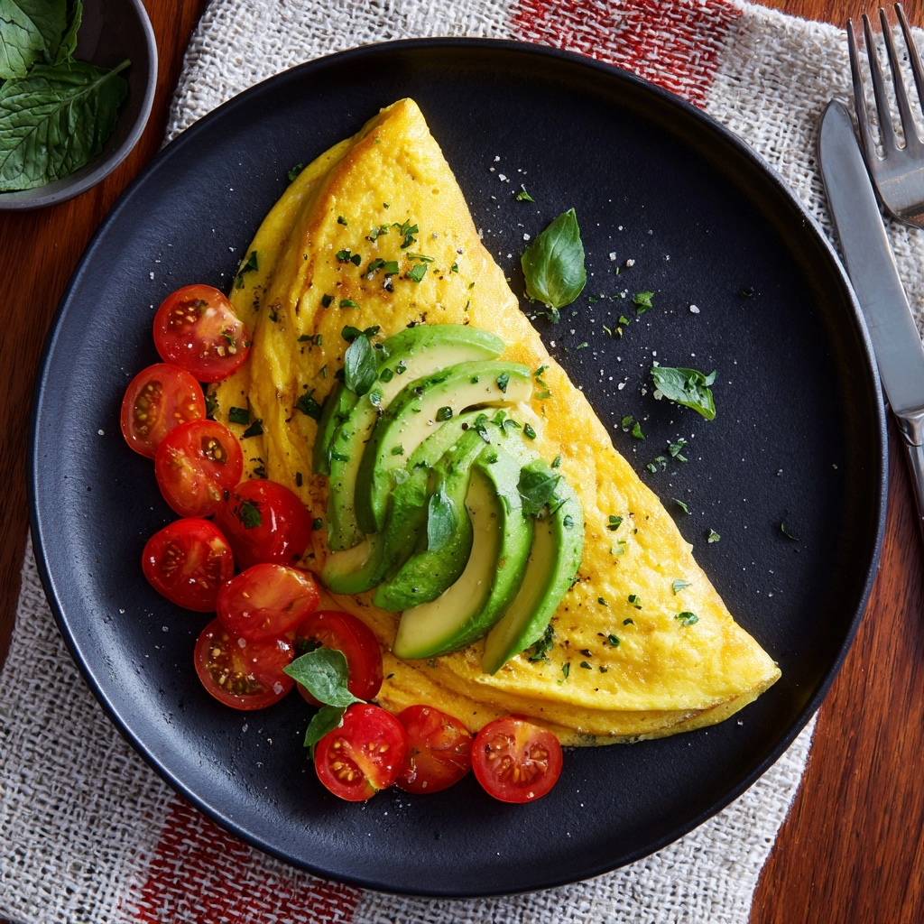 Avocado and Tomato Omelette Recipe - Recipe Image