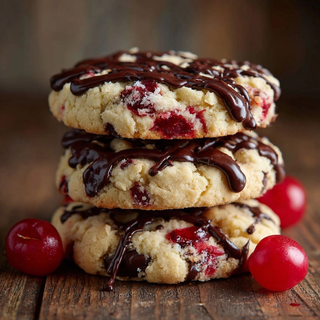 White Chocolate Cherry Shortbread Cookies Recipe - Recipe Image