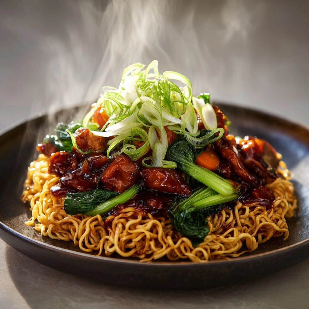 Garlic Chicken Lo Mein Recipe - Recipe Image
