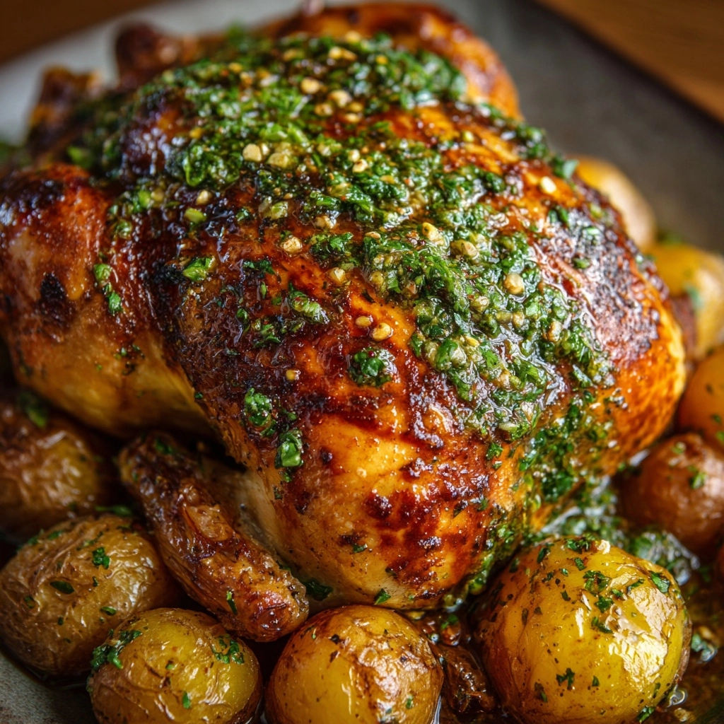 Red Chimichurri Whole Roasted Chicken Recipe - Recipe Image