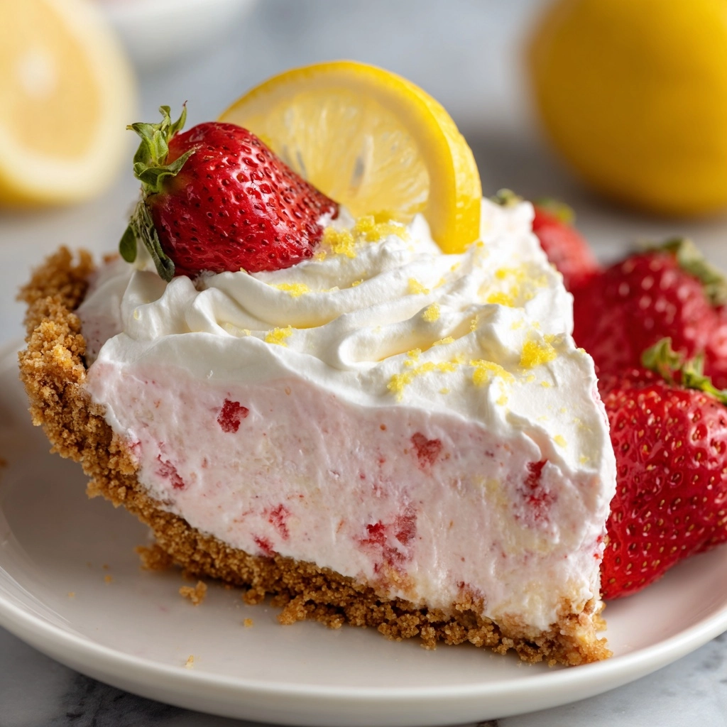 Frozen Strawberry Lemonade Pie Recipe - Recipe Image