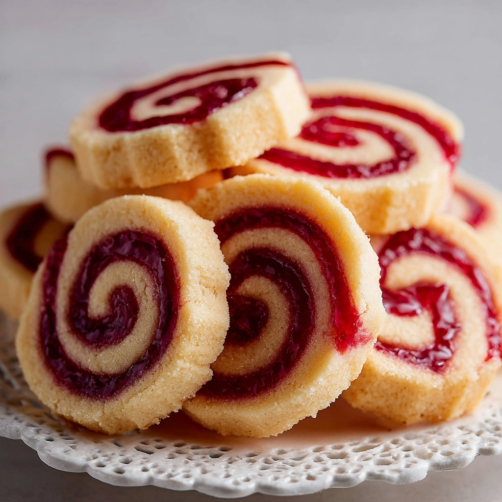 Raspberry Swirl Shortbread Cookies Recipe - Recipe Image