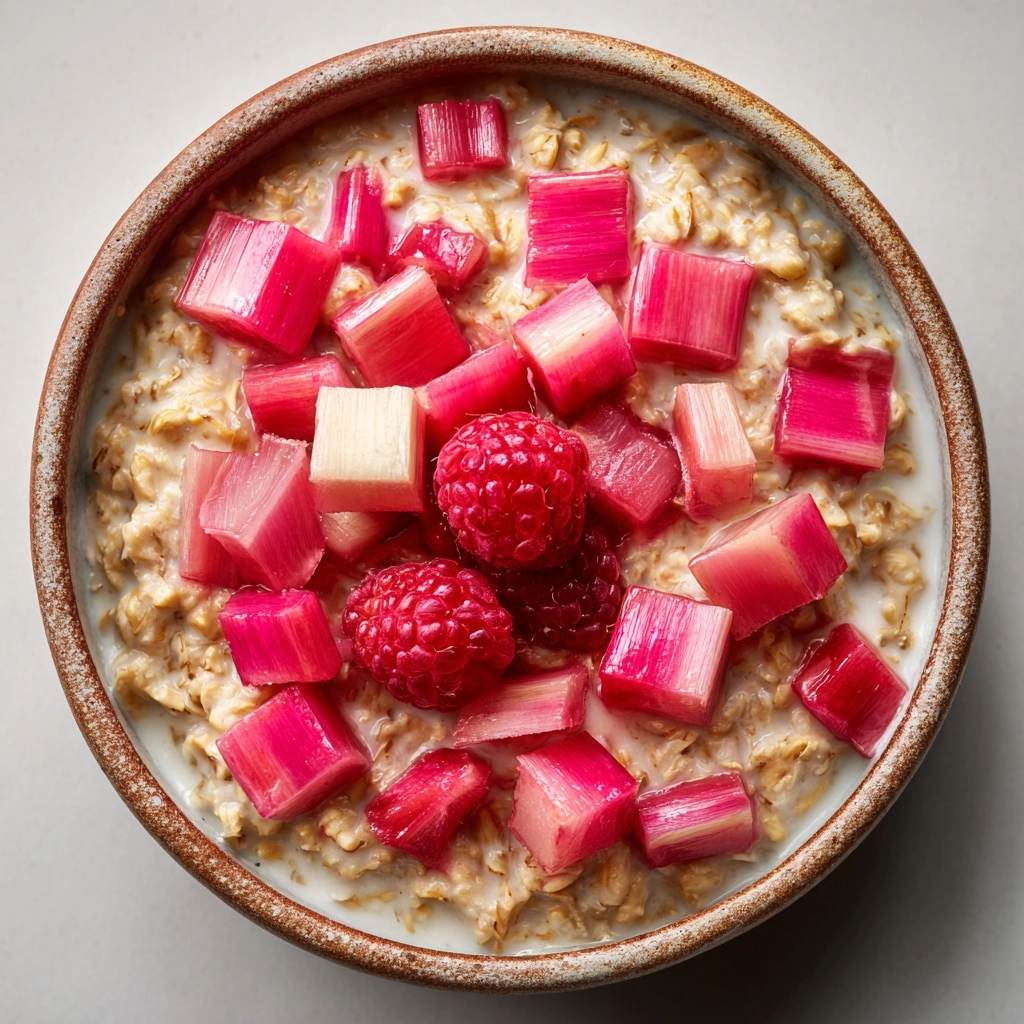 Sweet Maple Rhubarb Oatmeal Recipe - Recipe Image