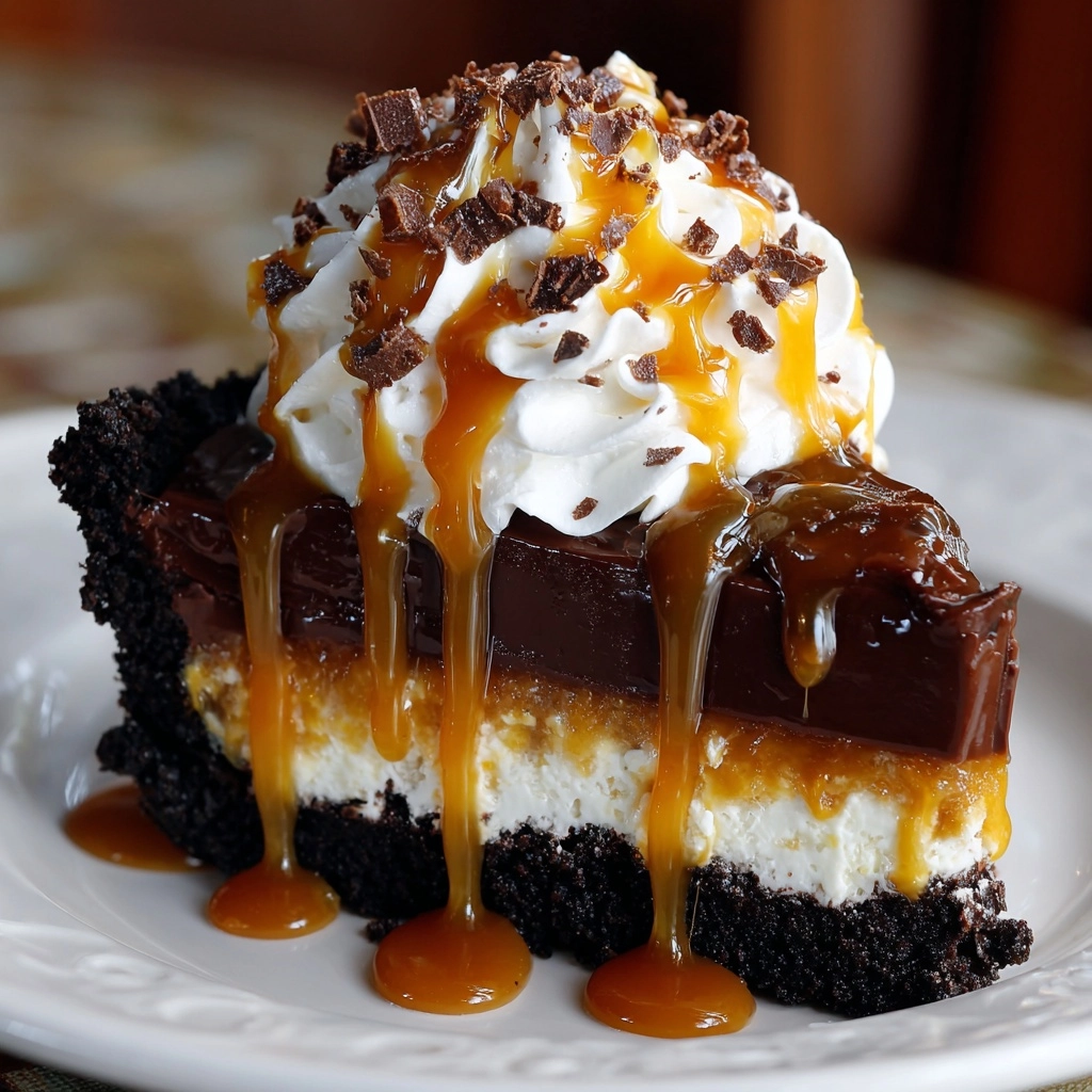 Decadent Caramel Brownie Pie Recipe - Recipe Image