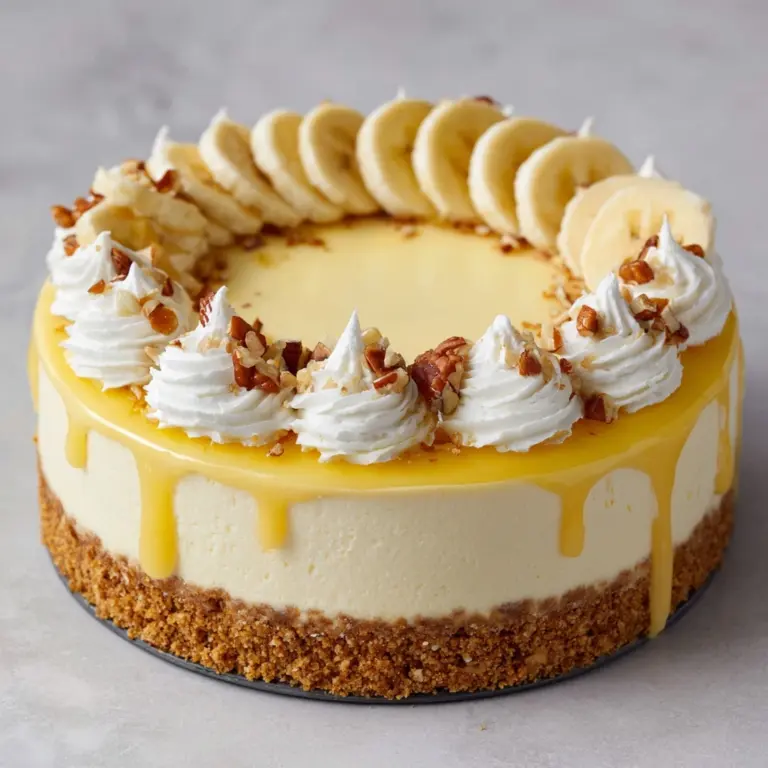 No Bake Banana Pudding Cheesecake Recipe