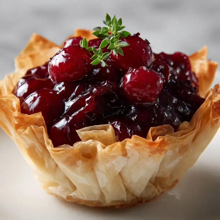 Cranberry Brie Phyllo Cups Recipe