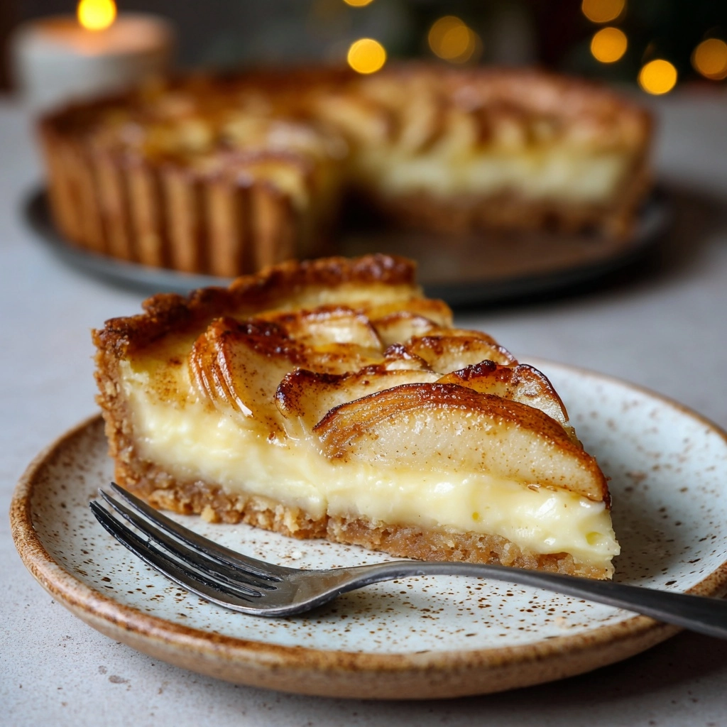 French Custard Pie with Apples Recipe - Recipe Image