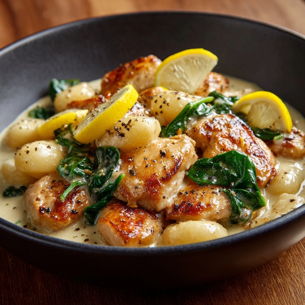 Lemon Chicken Gnocchi Dish Recipe - Recipe Image