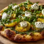 Artichoke Pesto and Burrata Pizza with Lemony Arugula Recipe