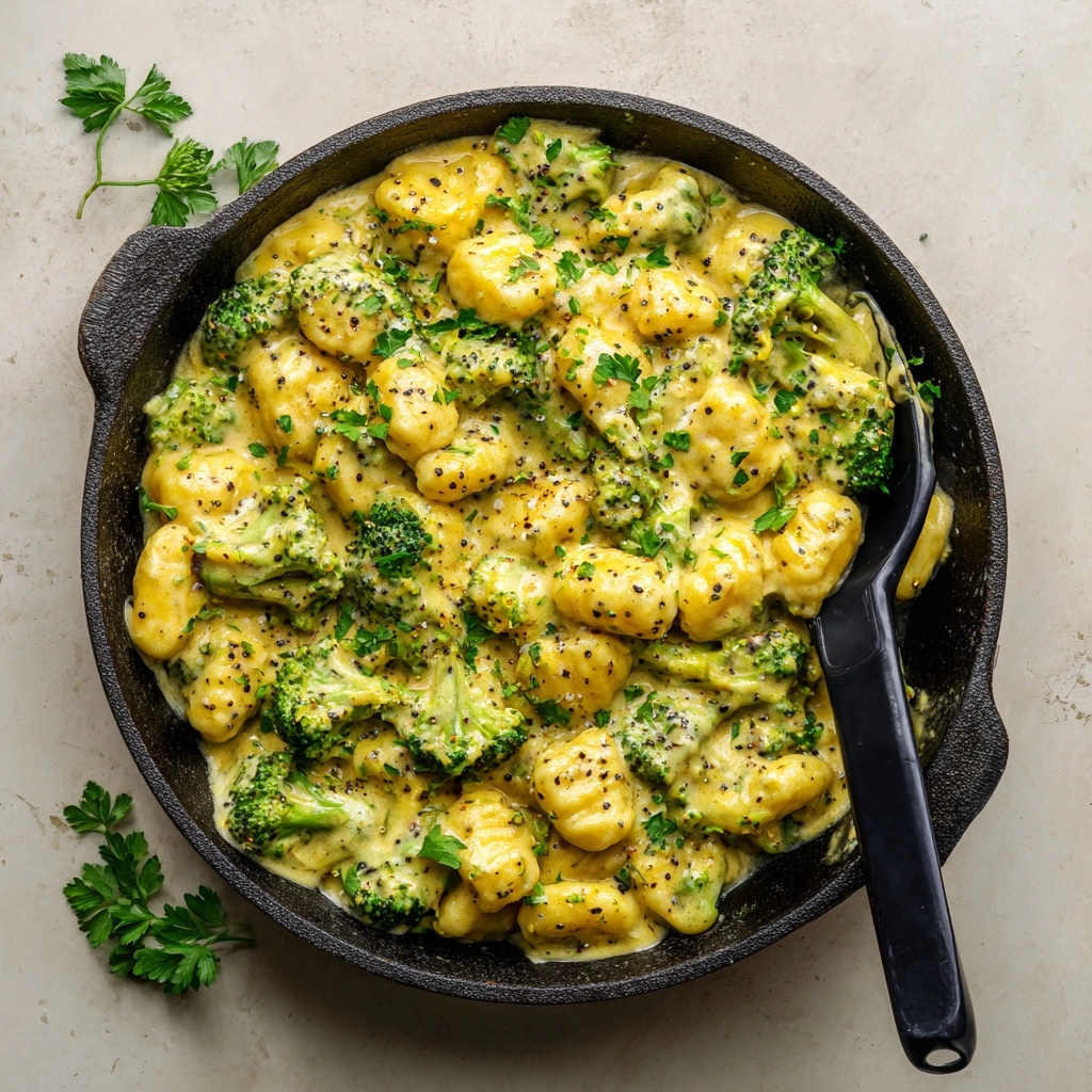 Creamy Lemon Pesto Gnocchi with Broccoli Recipe