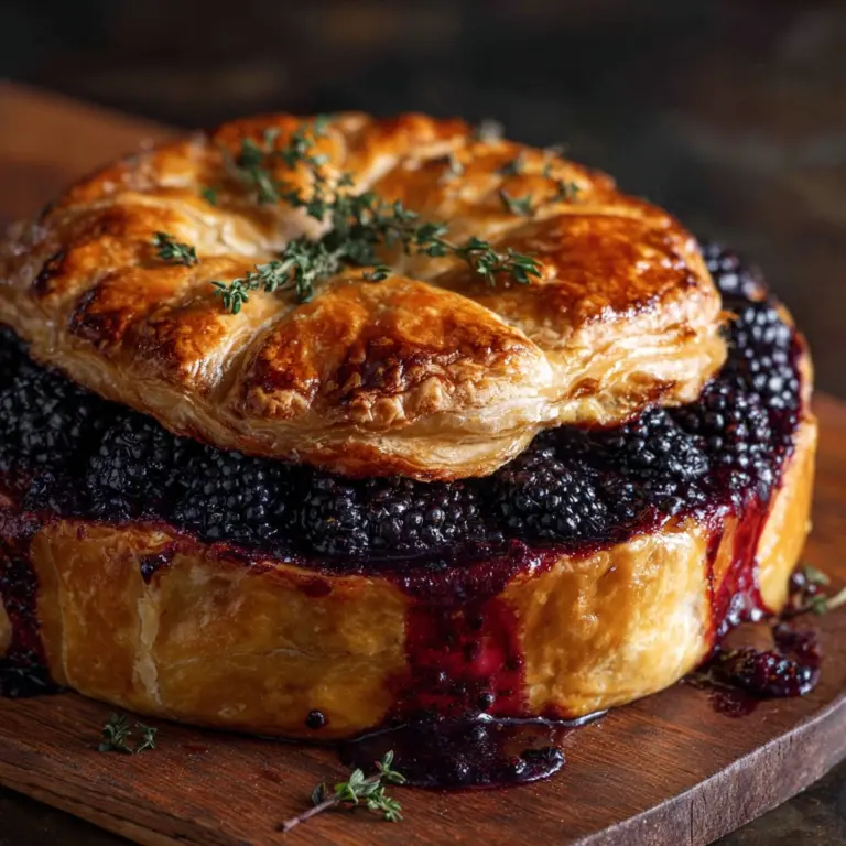 Blackberry Thyme Baked Brie En Croute Recipe