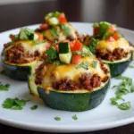 Ground Turkey Taco Stuffed Zucchini Boats Recipe