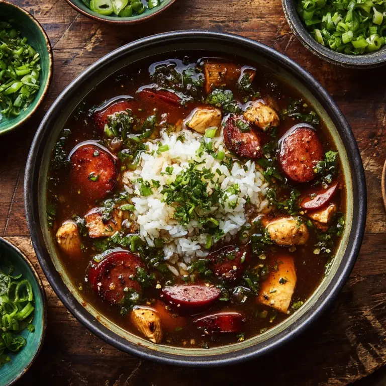 Authentic Cajun Sausage and Chicken Gumbo Recipe