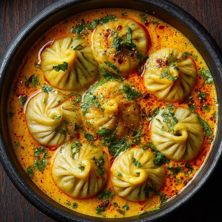 Soup Dumplings in Thai Red Curry Sauce Recipe