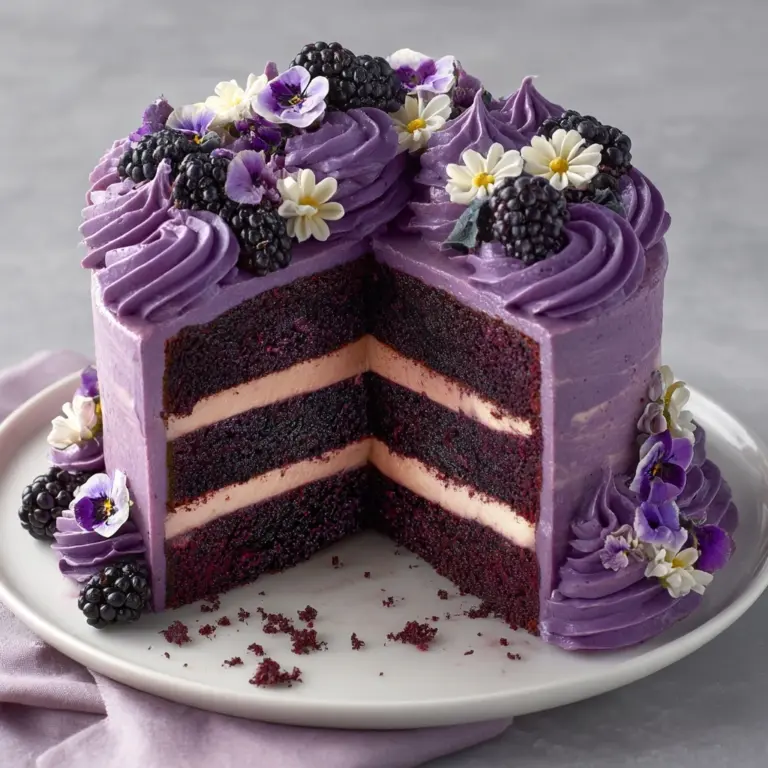Purple Velvet Cake with White Chocolate Cream Cheese Frosting Recipe