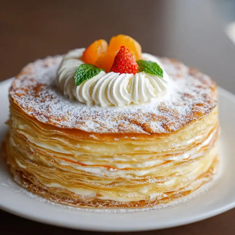 Lemon Crepe Cake (Basbousa) Recipe