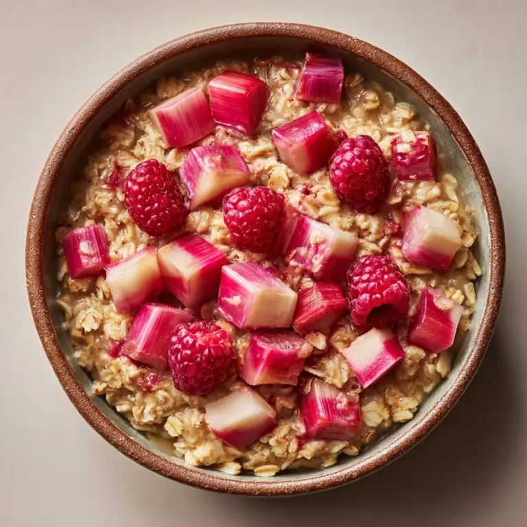 Sweet Maple Rhubarb Oatmeal Recipe