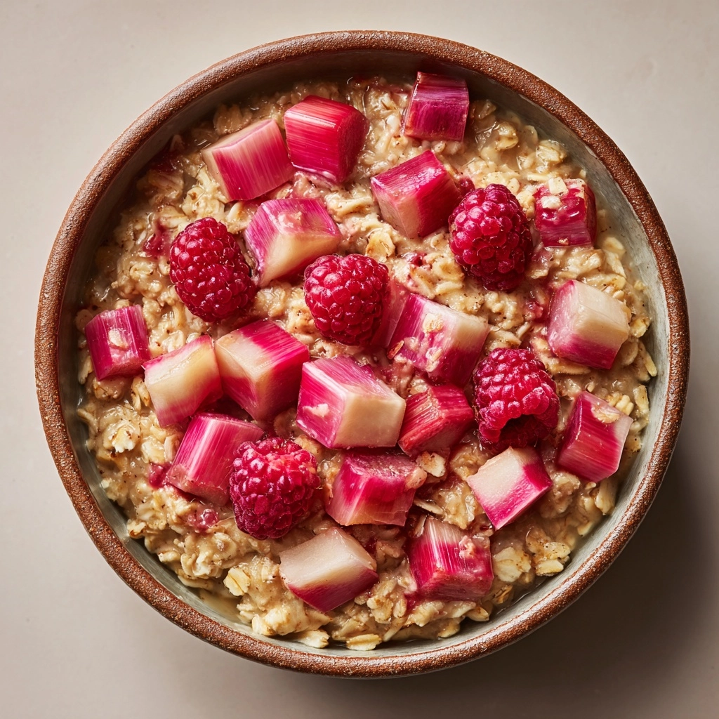 Sweet Maple Rhubarb Oatmeal Recipe - Recipe Image