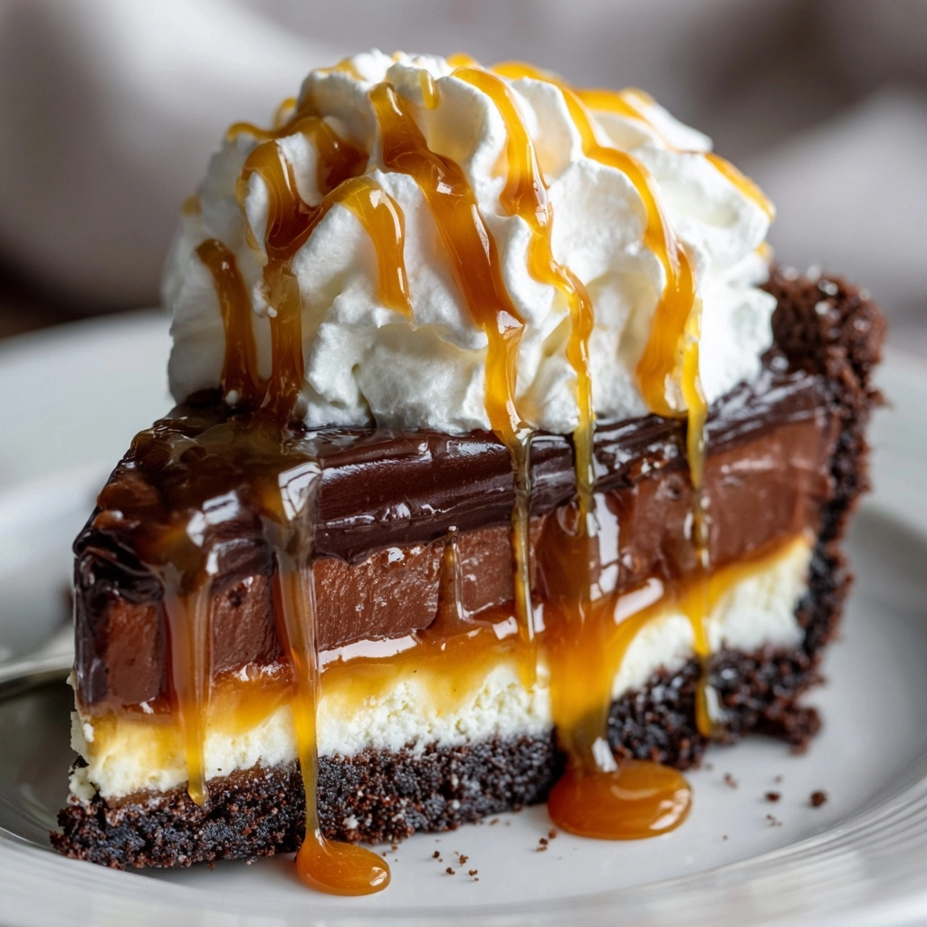 Decadent Caramel Brownie Pie Recipe - Recipe Image