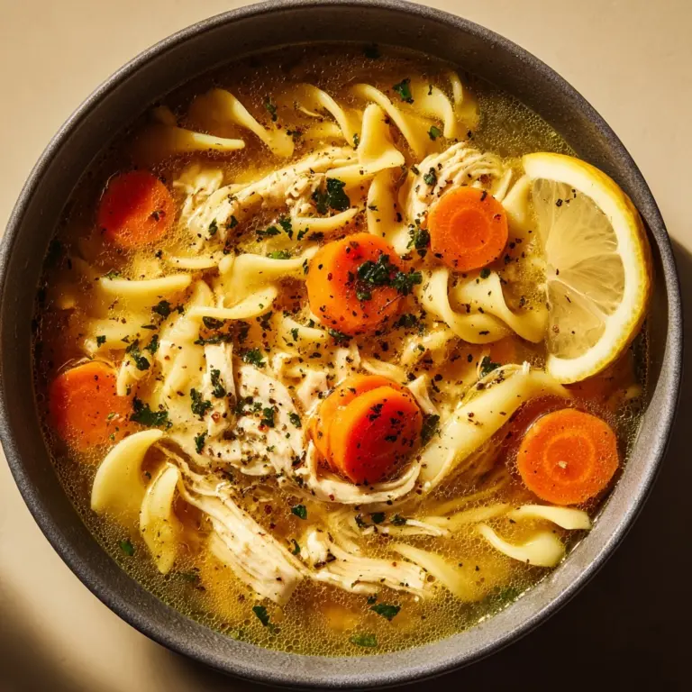 Greek Lemon Chicken Soup for a Zesty Comforting Meal Recipe