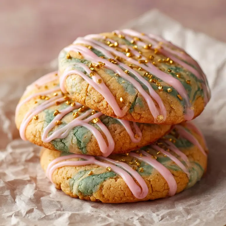 Marble Matcha Strawberry Cookies Recipe