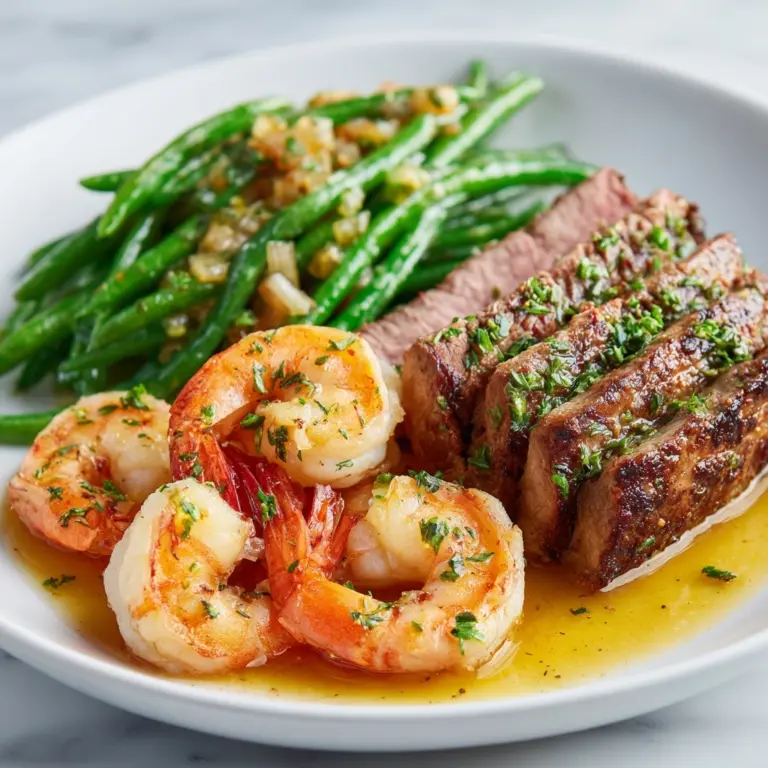 Garlic Butter Ribeye Steak and Shrimp Recipe