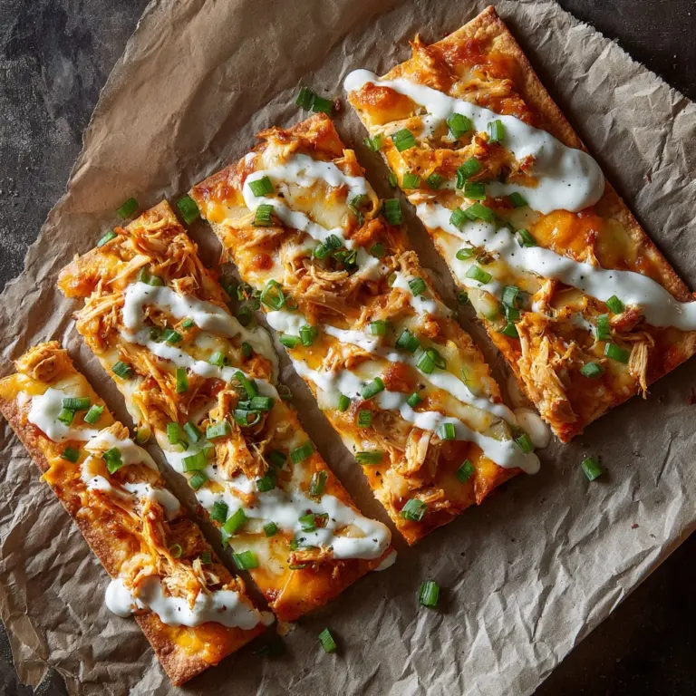 Buffalo Chicken Flatbread Delight Recipe