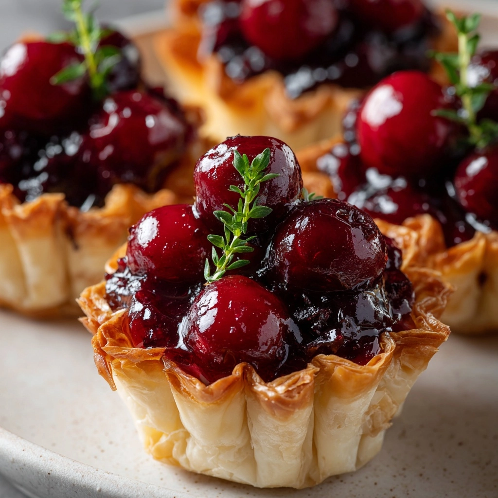 Cranberry Brie Phyllo Cups Recipe - Recipe Image