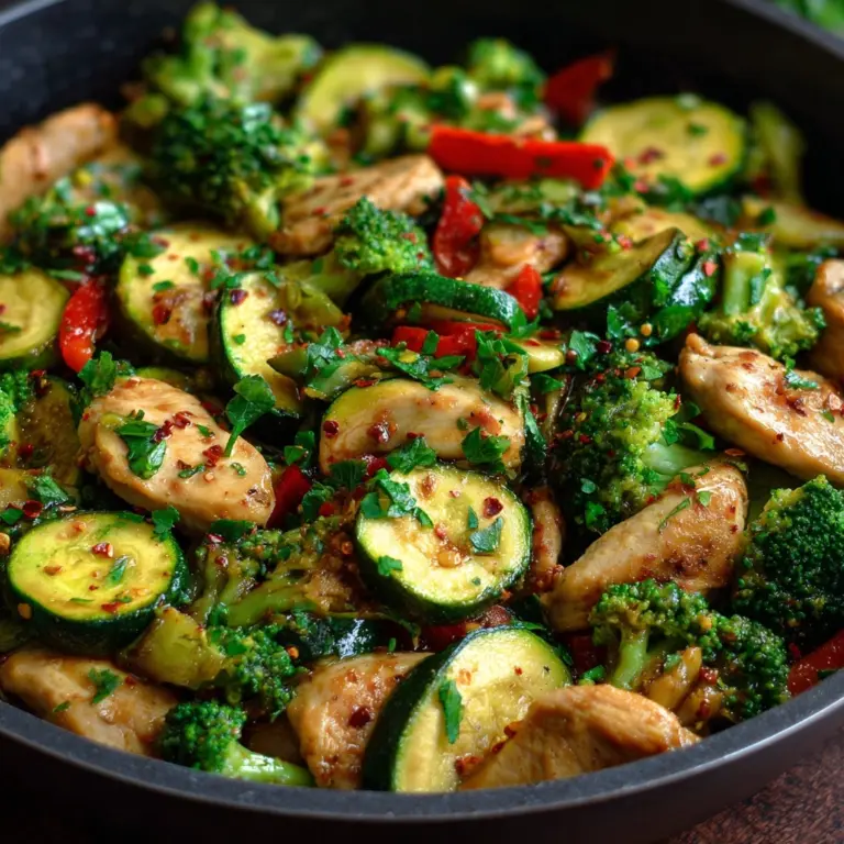 One Pot Chicken and Vegetables Skillet Recipe