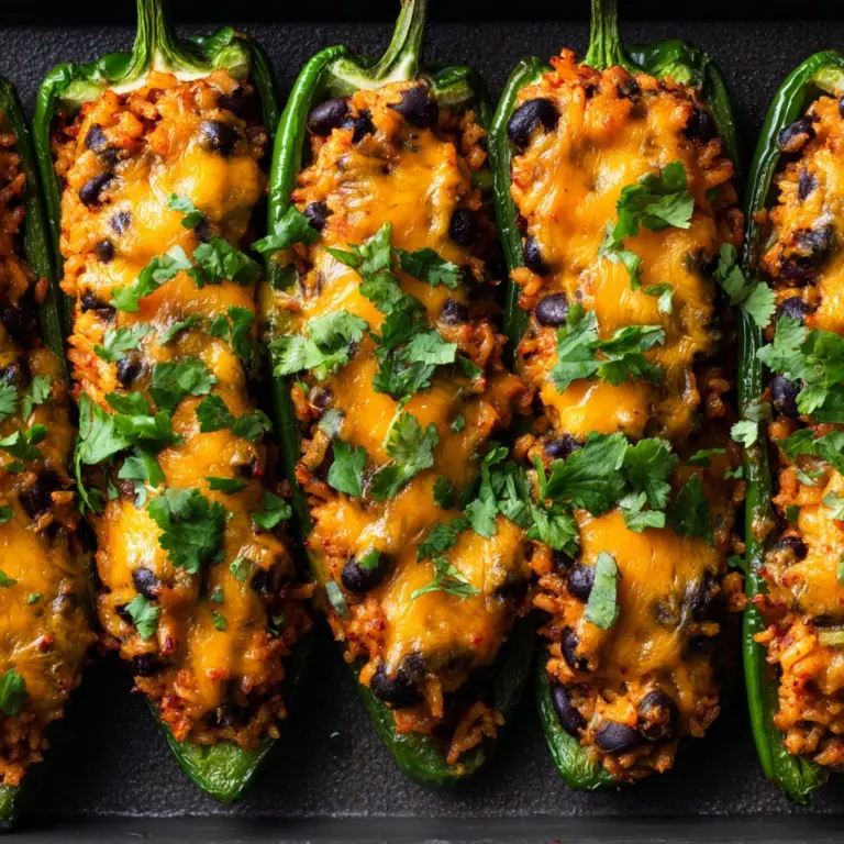 Baked Stuffed Poblano Peppers Recipe