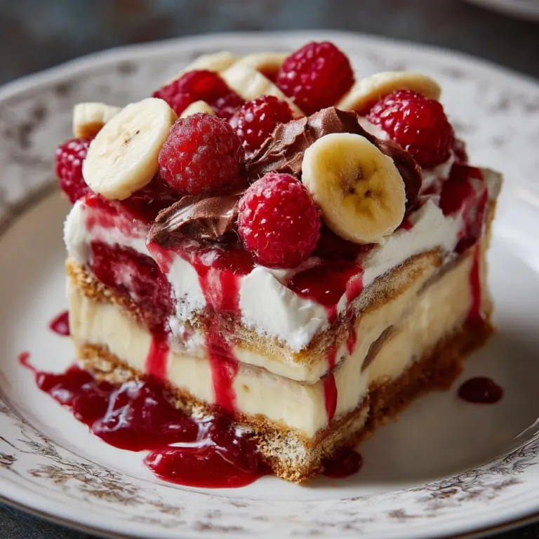 No-Bake Banana Split Cake Recipe