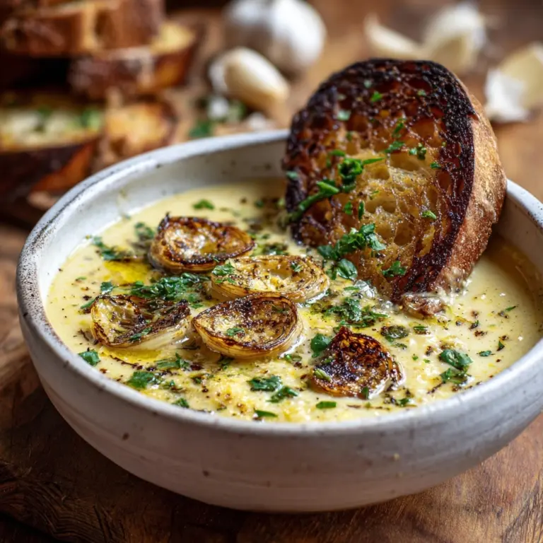 Country French Garlic Soup Recipe