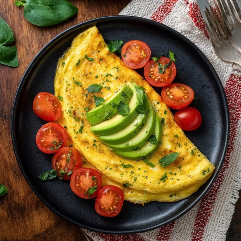 Avocado and Tomato Omelette Recipe