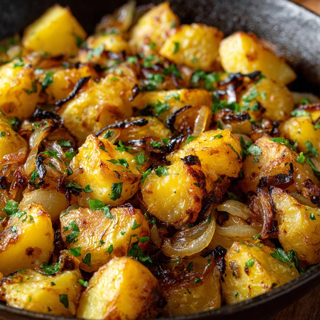 Easy Fried Potatoes with Green Onions Recipe